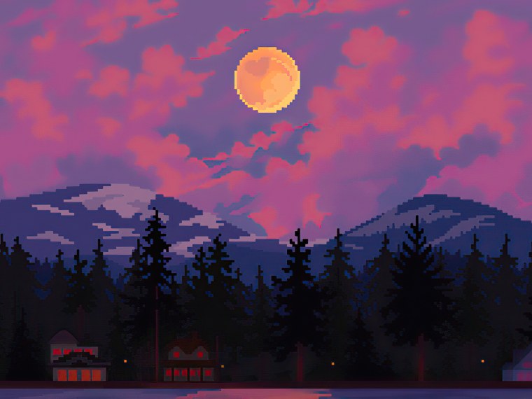 Pixel Art закат