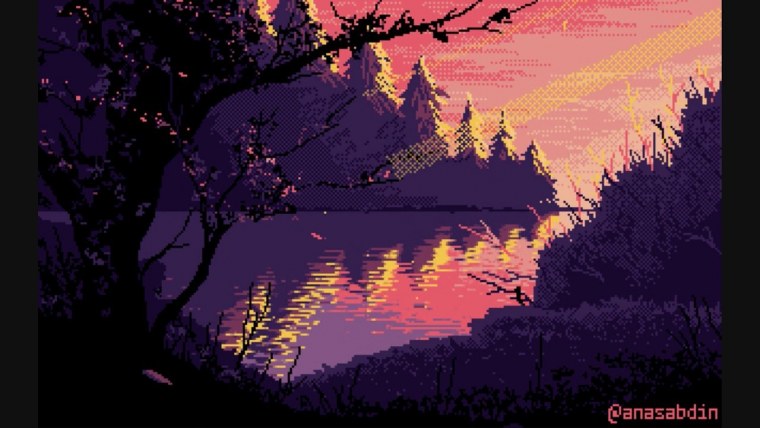 Пиксельный закат