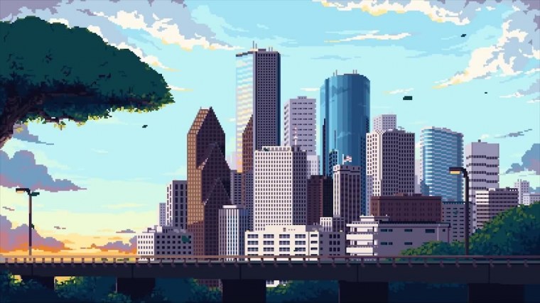 Пиксельный пейзаж