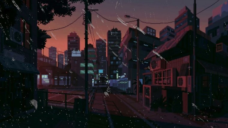 Пиксель арт атмосферный