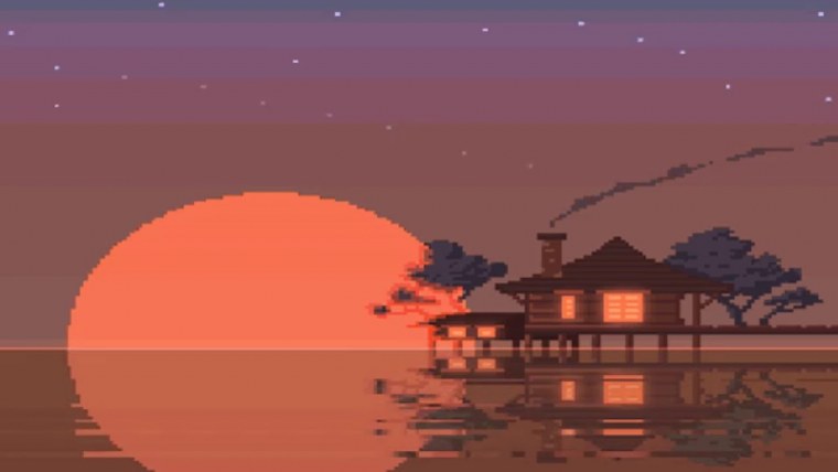 Пиксельные пейзажи Япония