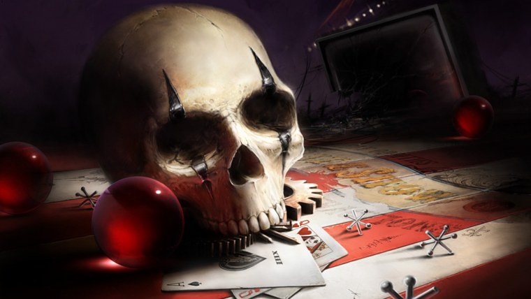 Череп в наушниках