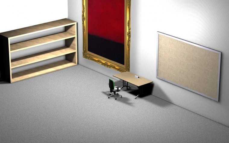 Wallpaper Shelf and Desk