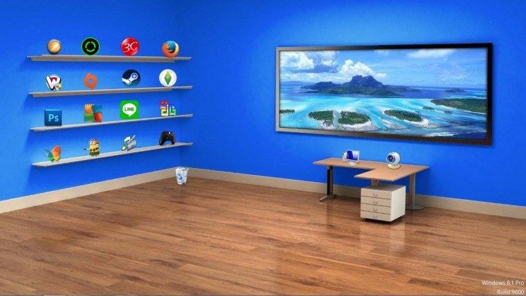 Рабочий стол в виде комнаты