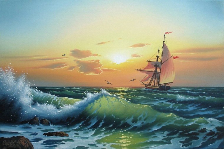 Картины Сергея Стоева морские пейзажи
