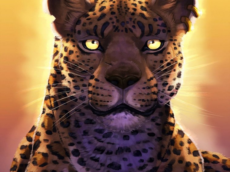 Морда леопарда арт