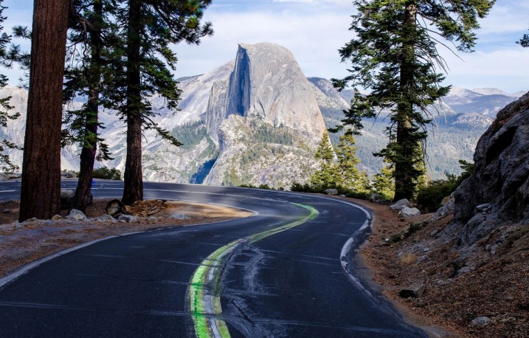 Горы США Колорадо серпантин