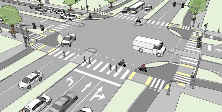 Перекресток рисунок