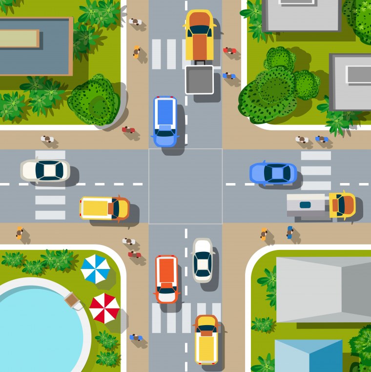 Дорога вид сверху для детей