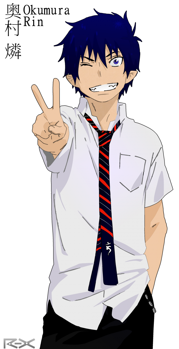 Окумура Рин перед могилой