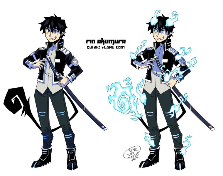 Samurai синее PNG