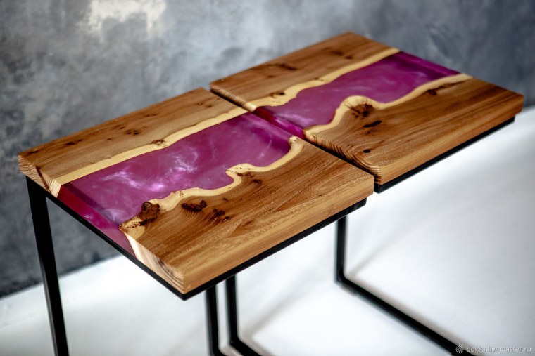 Стол из эпоксидки Лихтенберг