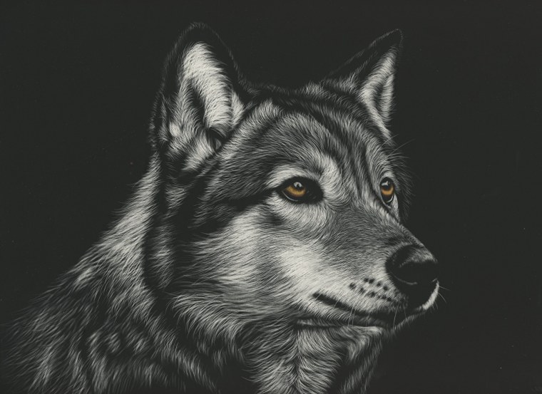 Волк рисунок