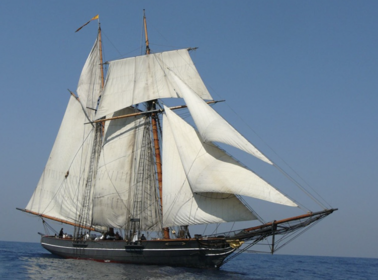 Трехмачтовая марсельная шхуна