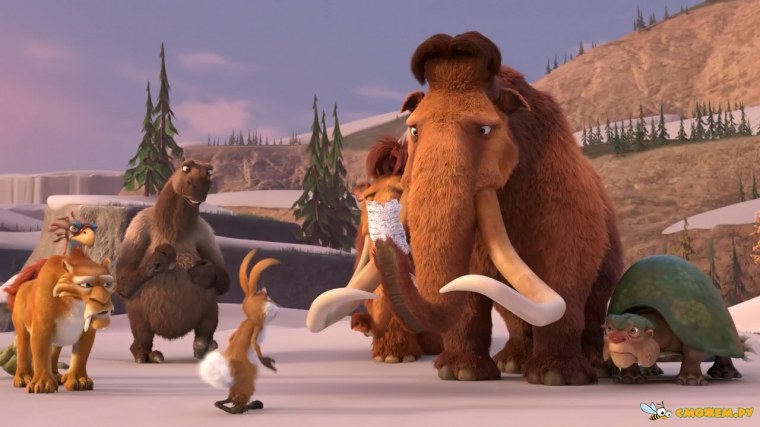 Ледниковый период погоня за яйцами Мэнни и Диего