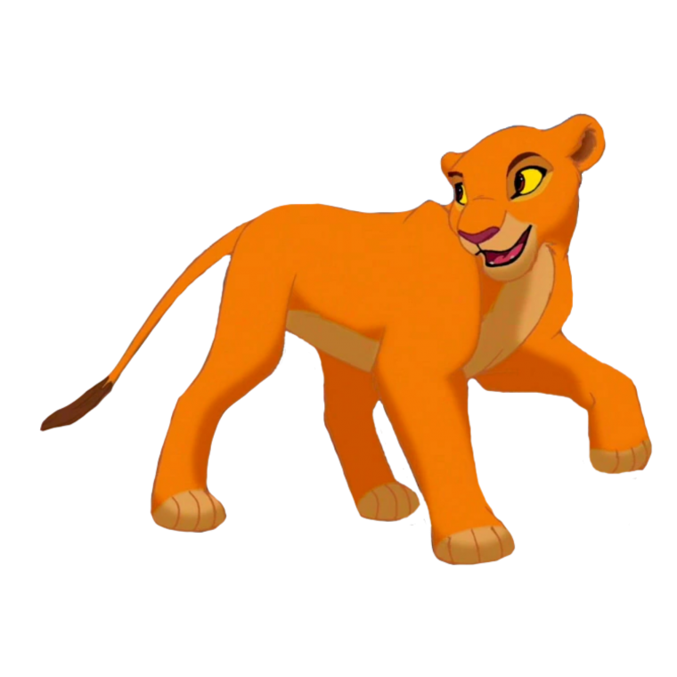 Король Лев Киара на белом фоне