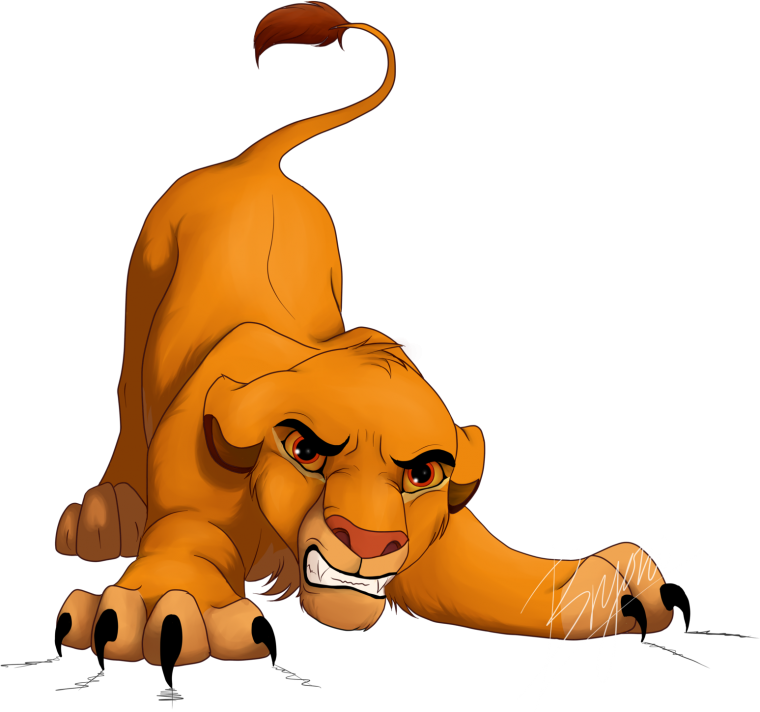 Король Лев Симба на белом фоне