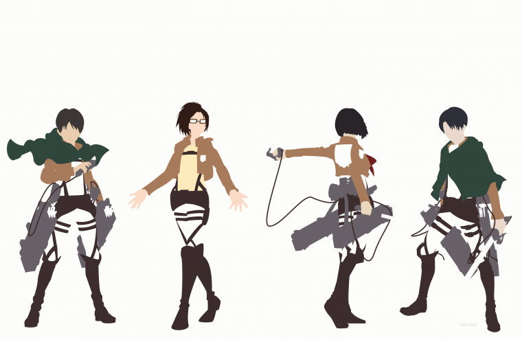 Minimalist anime атака титанов