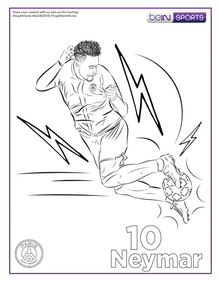 Знак команды Неймар раскраска