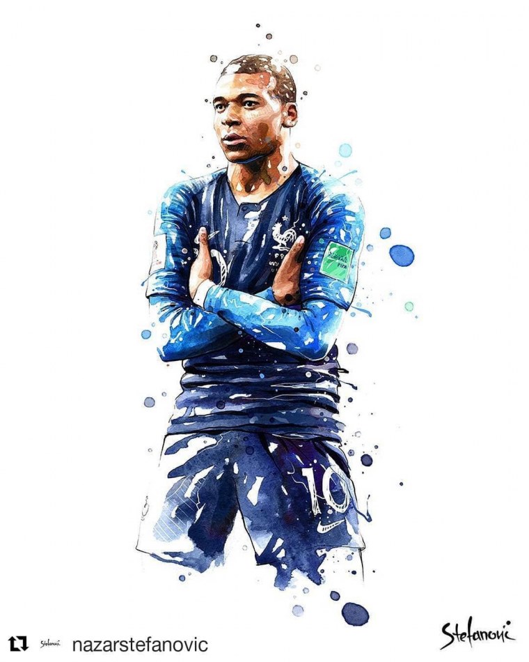 Мбаппе футболист арт