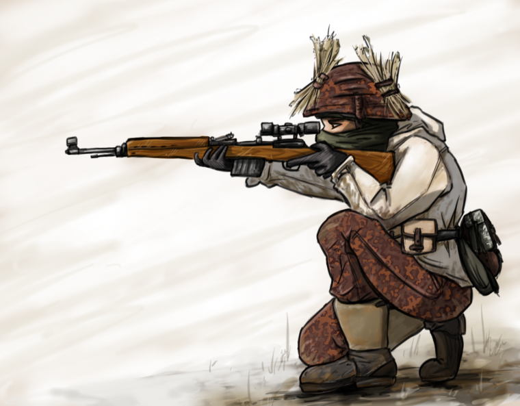 Солдат с винтовкой арт
