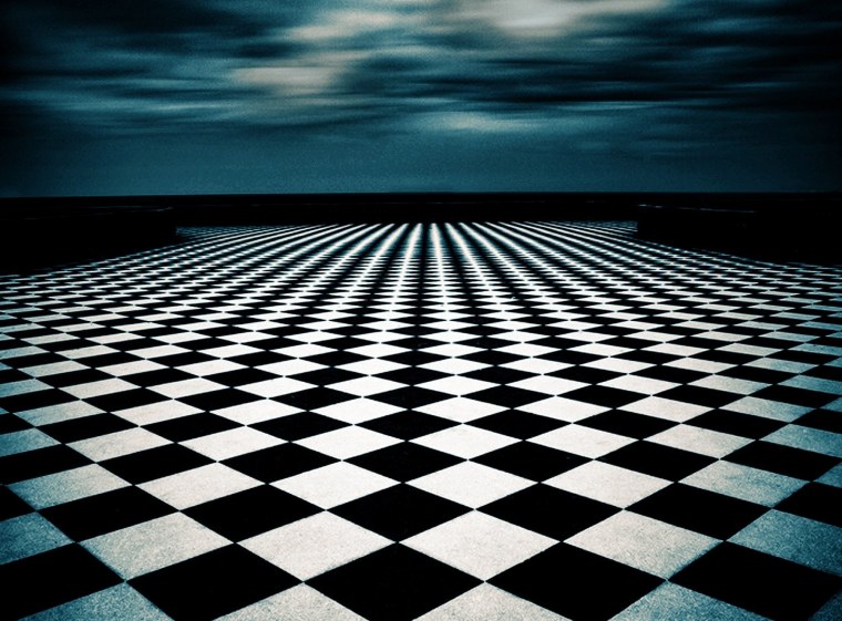 Шахматная доска черно белая