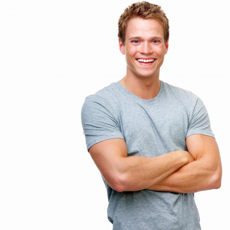 Мужчина на белом фоне