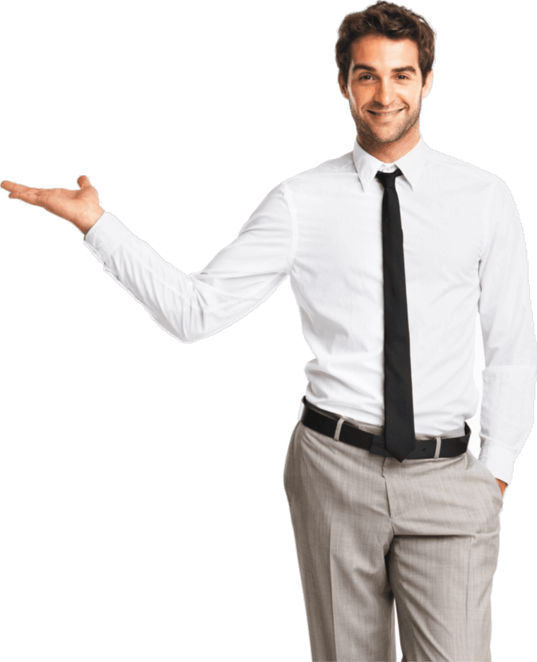 Бизнесмен на белом фоне