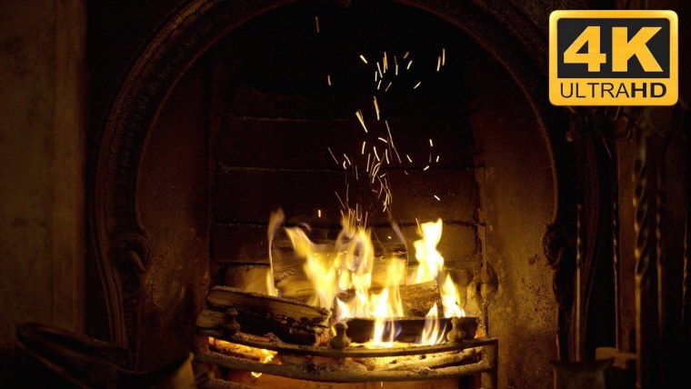 Горящий камин на телевизор