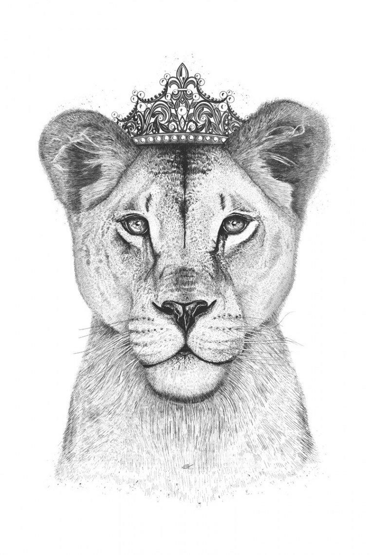 Львица тату эскиз