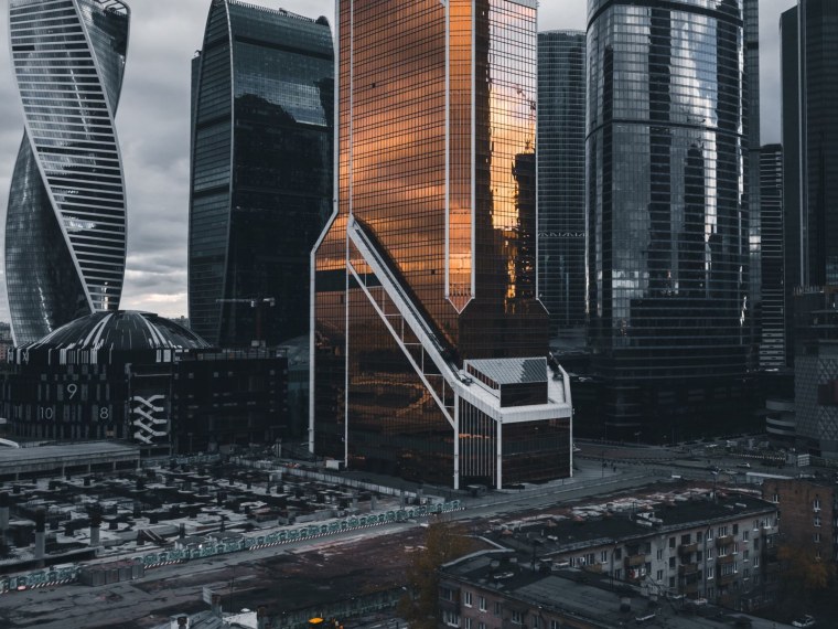 Москва-Сити небоскреб 4k