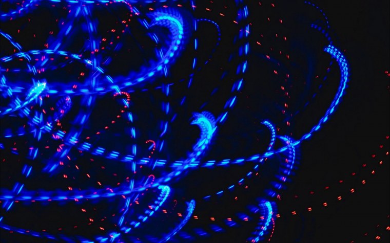 Синие Неоновые обои