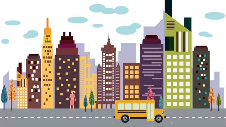 Векторный городской пейзаж