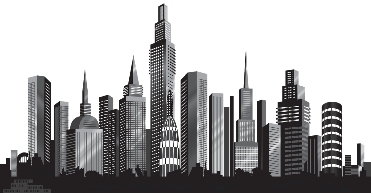 Нью Йорк небоскребы силуэт