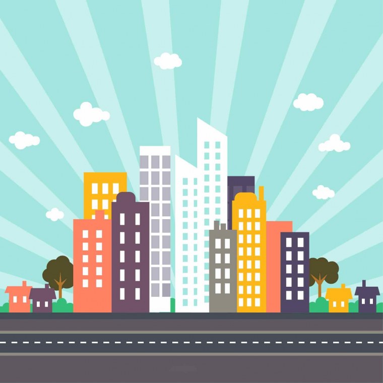 Мультяшный город