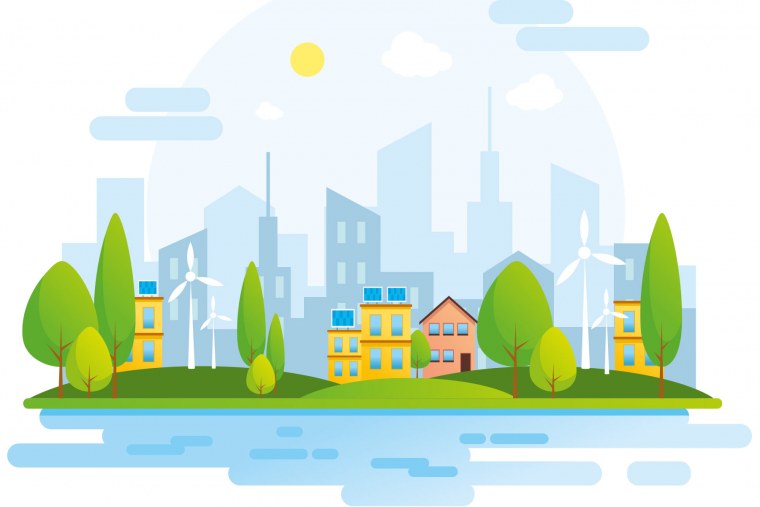 Природа город вектор