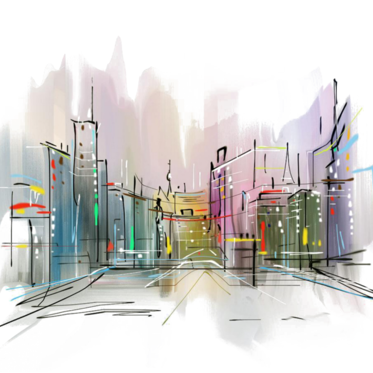 Стилизованное изображение города