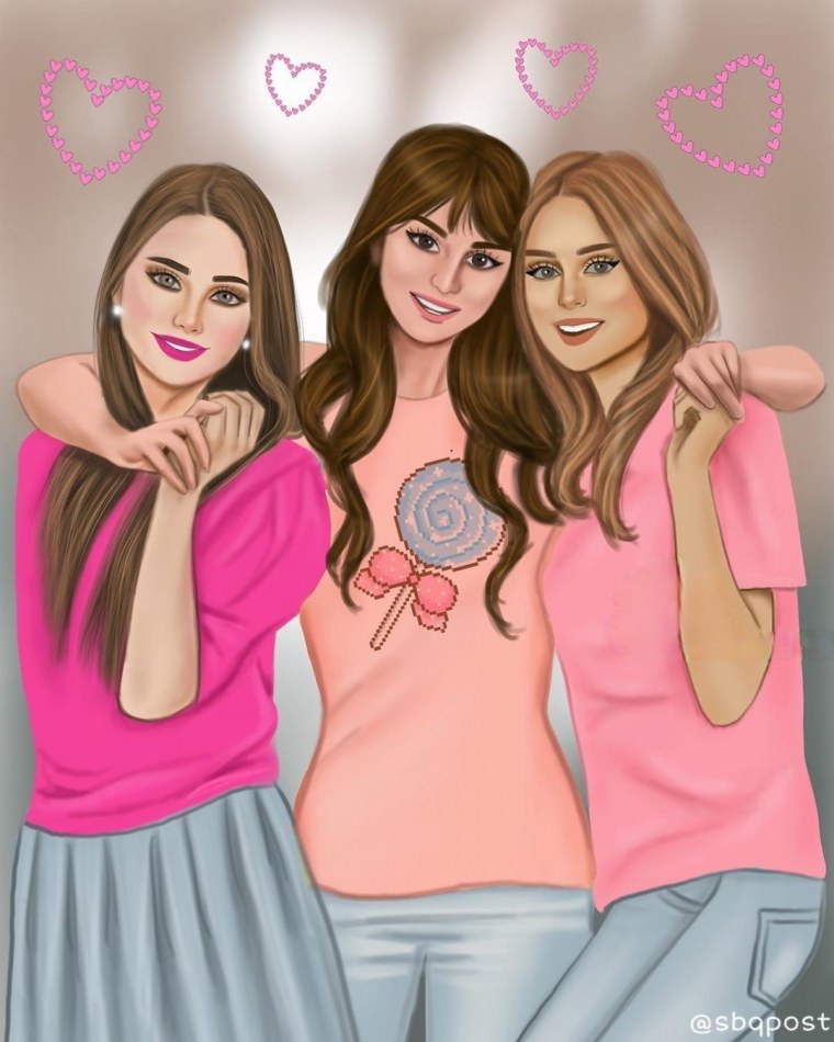 Подруги рисунок