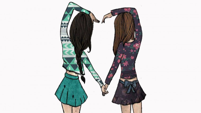 Подружки рисунок