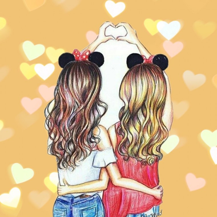 Рисунки для срисовки подруги