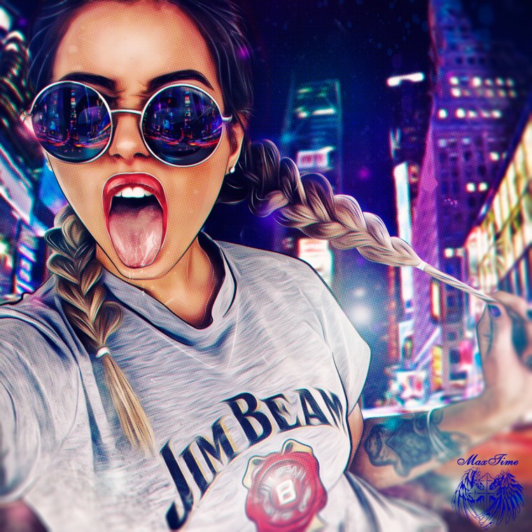 Стильная гламурная девушка