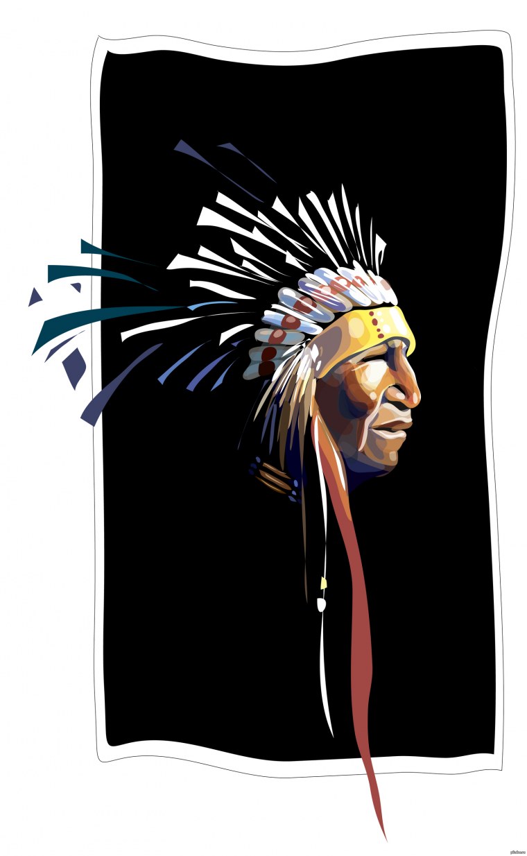 Наклейка индеец