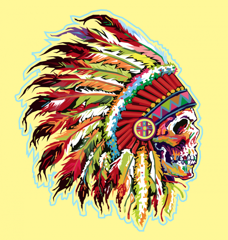 Индеец рисунок