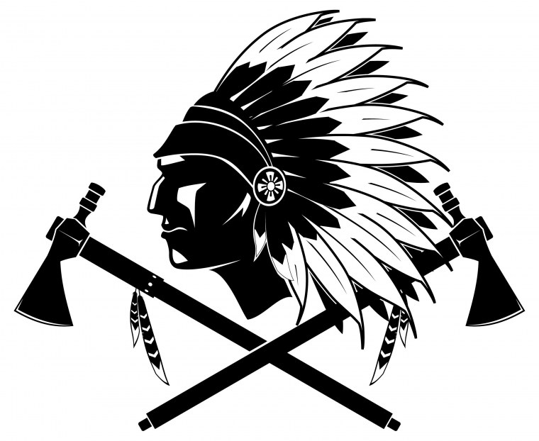 Индеец череп вектор