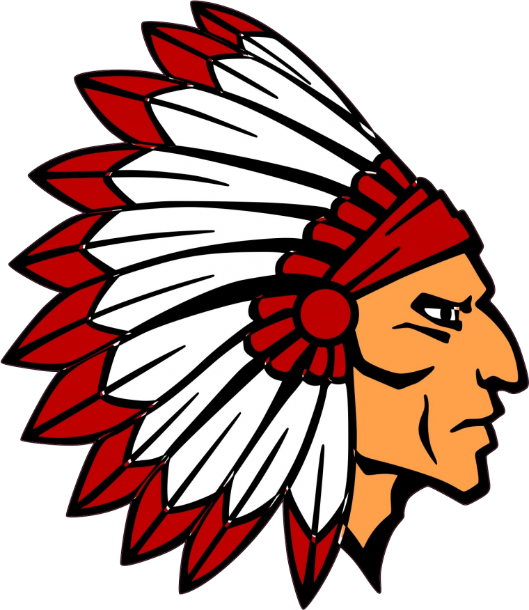 Голова индейца в профиль