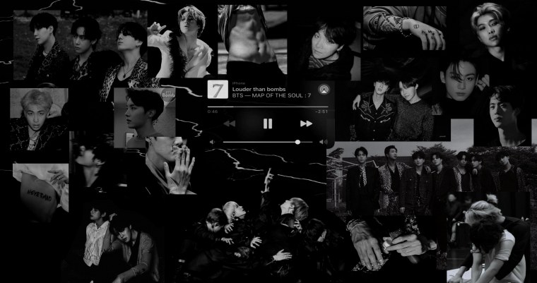 Черные обои БТС