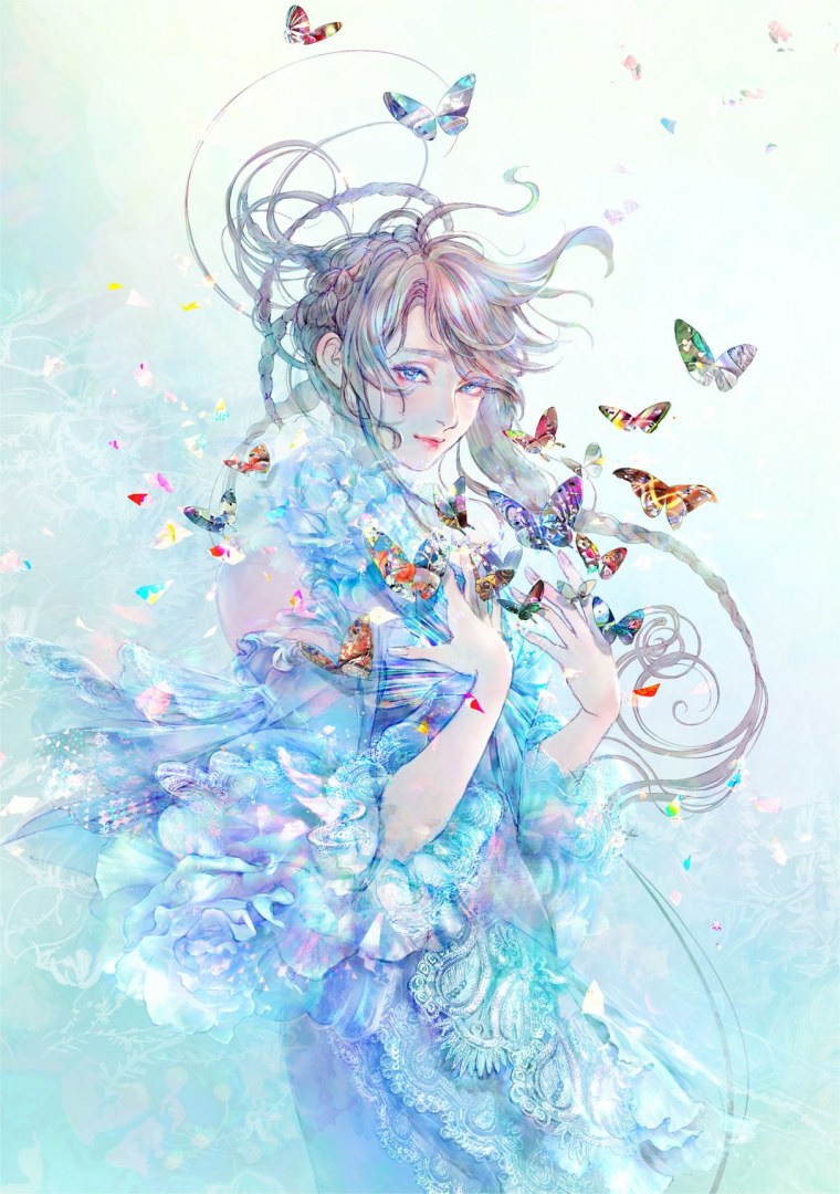Аниме девочка бабочка