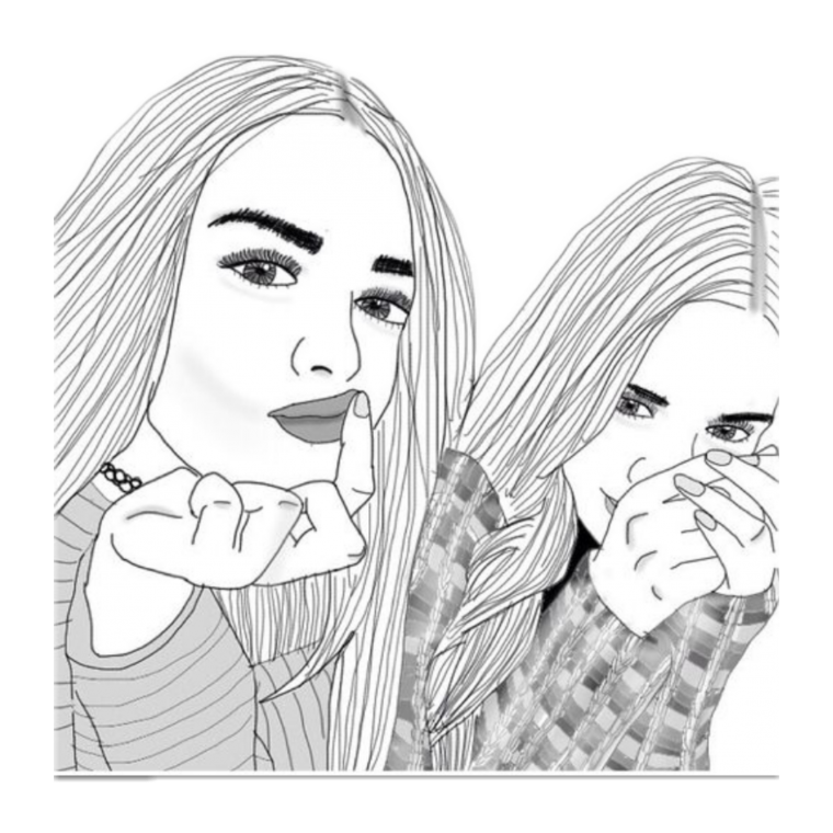 Крутые раскраски для девочек подружек