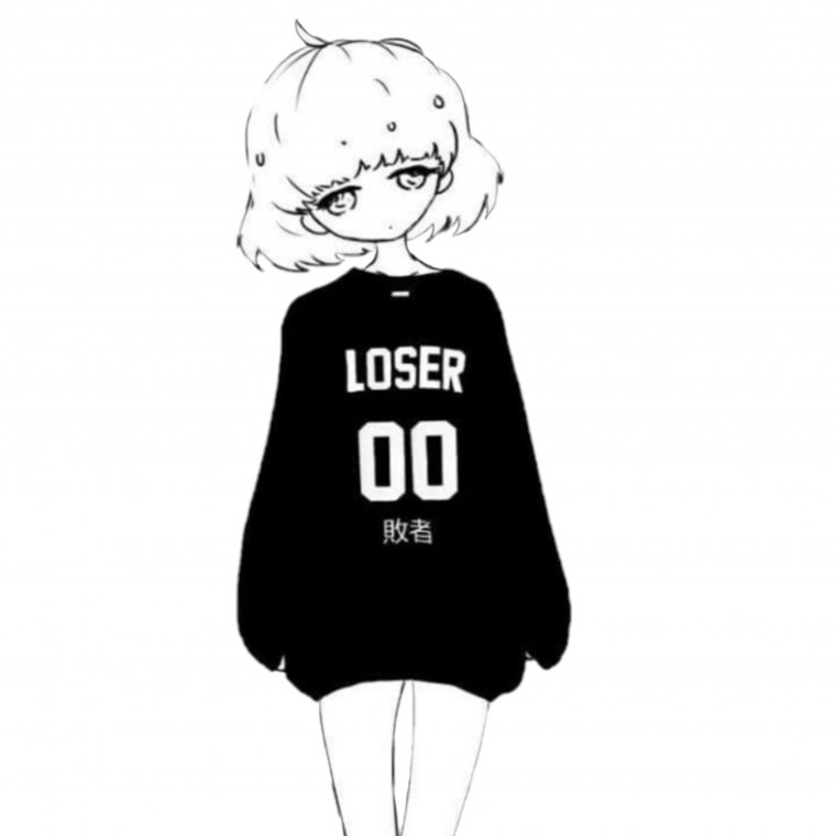 Чёрно-белые картинки для срисовки аниме