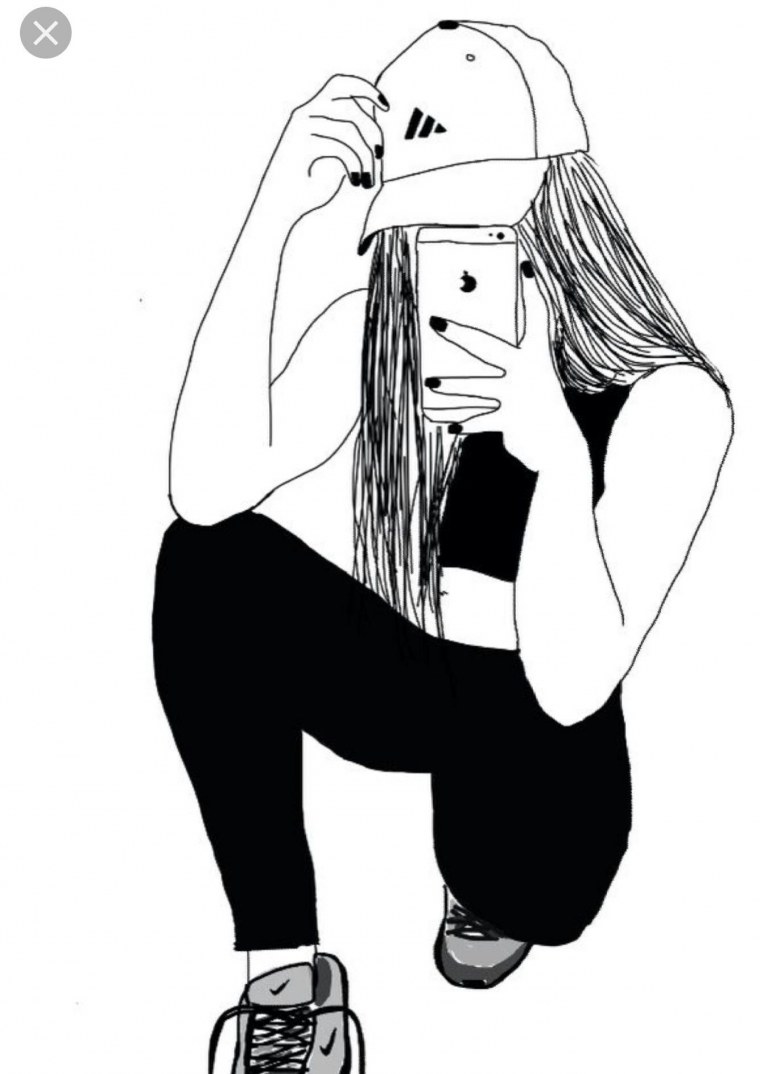 Рисунки для срисовки девушки